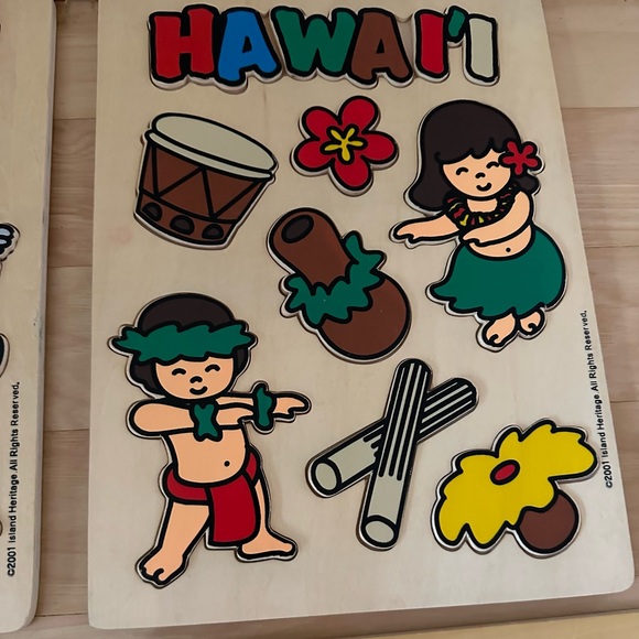 (4) Hawaiian theme Wooden puzzles for children - Picture 4 of 5